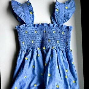 Janie and Jack Blue Dress with Lemons 🍋